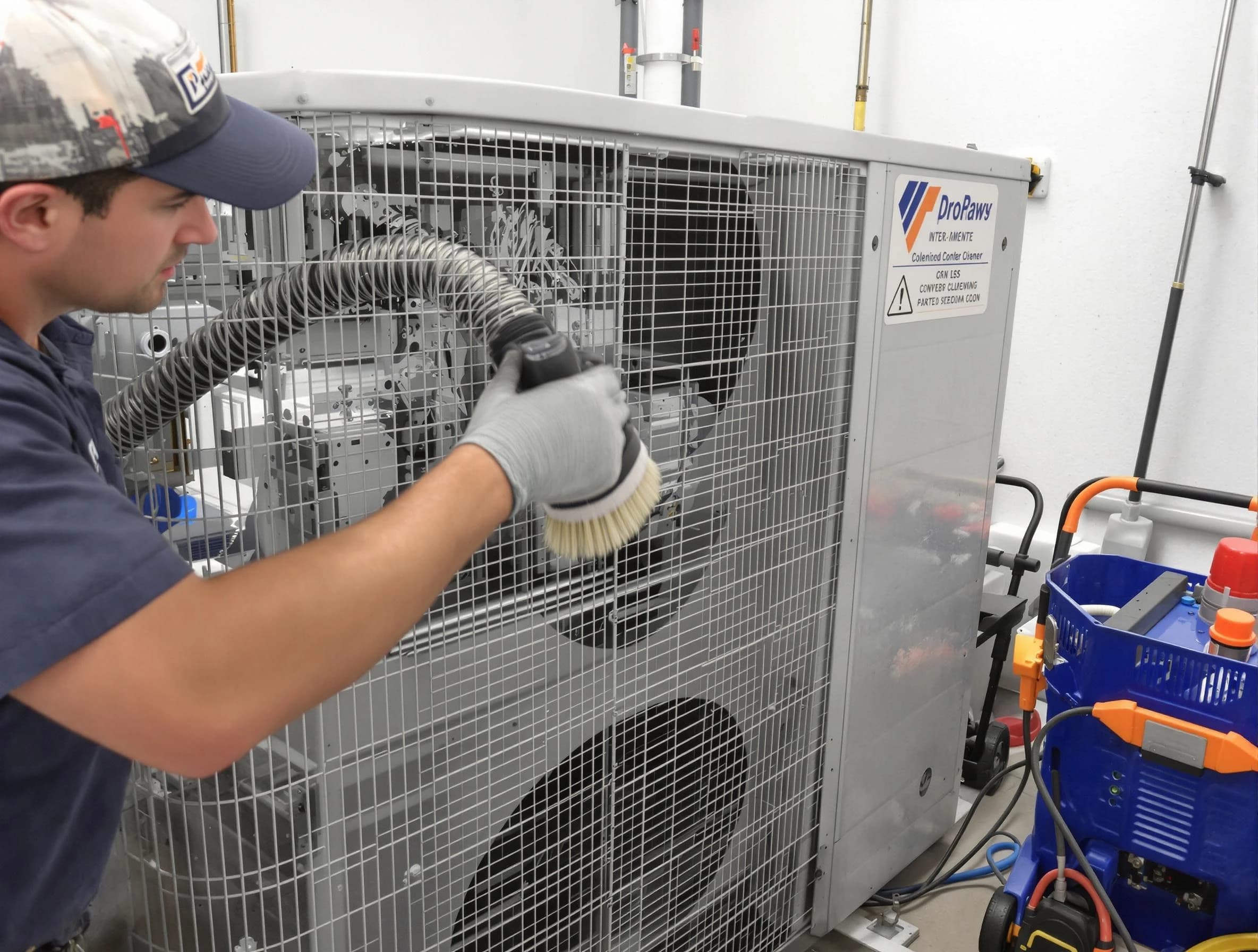 North Andover Air Duct Cleaning specialist performing precision AC coil cleaning for improved system performance in North Andover