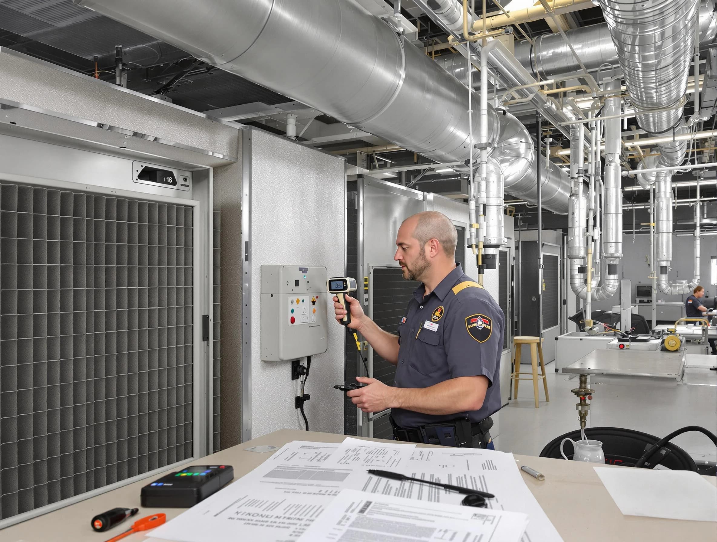 Professional filter system inspection by North Andover Air Duct Cleaning in North Andover