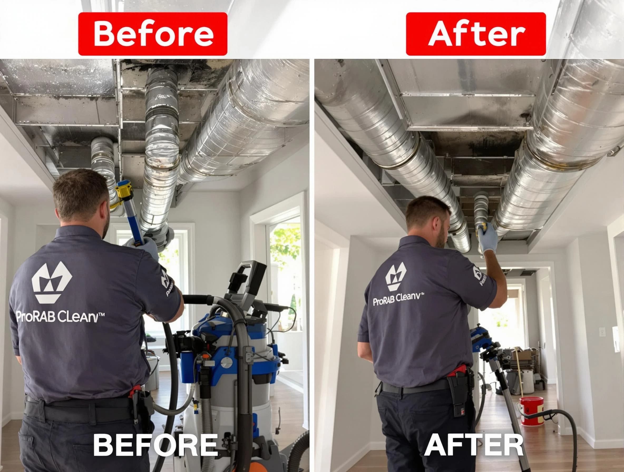 North Andover Air Duct Cleaning expert performing thorough residential duct cleaning in a North Andover home
