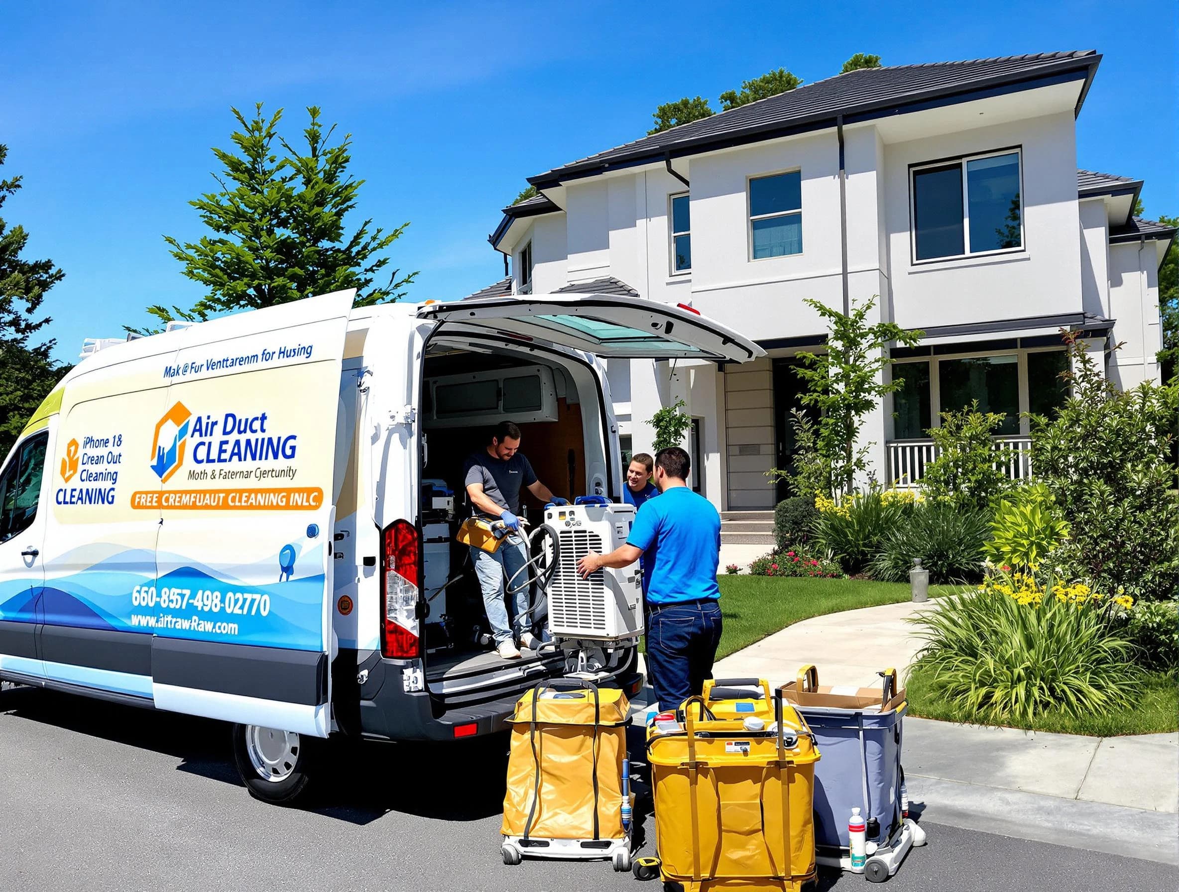 North Andover Air Duct Cleaning technician performing professional air duct cleaning in North Andover