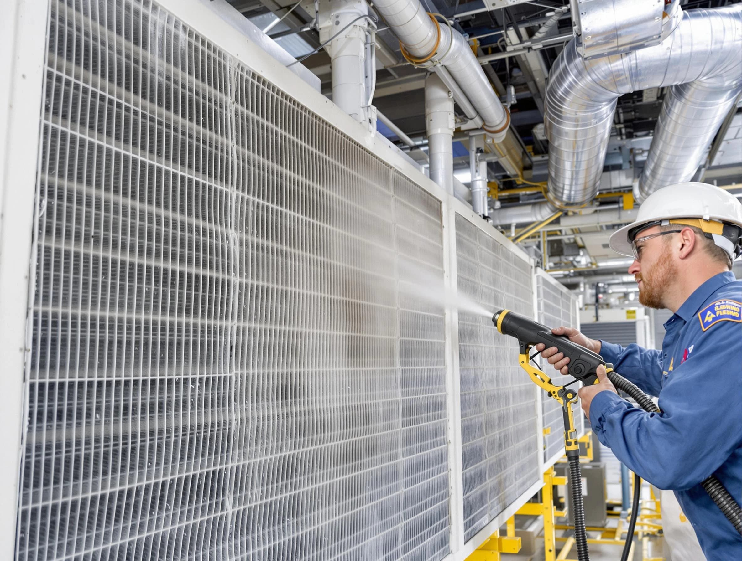 Professional commercial coil cleaning by North Andover Air Duct Cleaning in North Andover