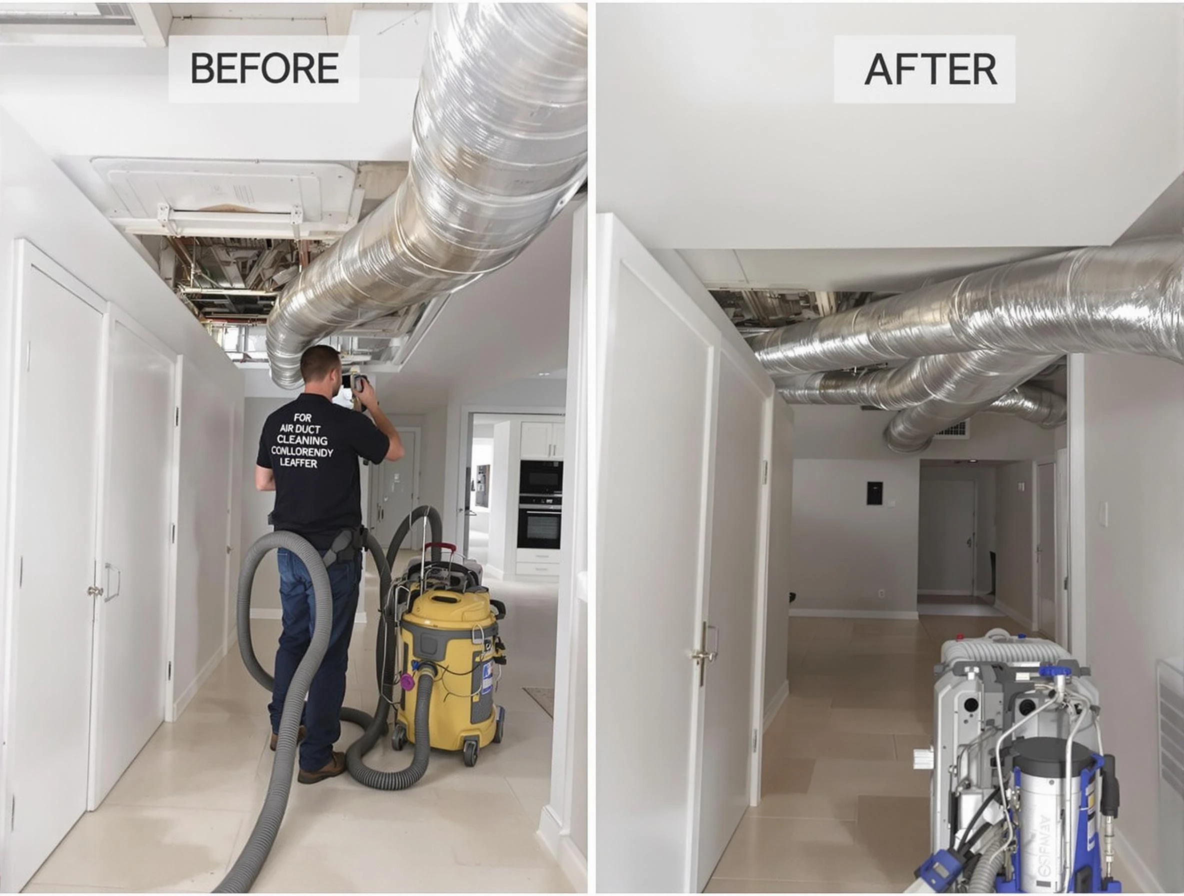 North Andover Air Duct Cleaning professional performing thorough air duct cleaning in North Andover