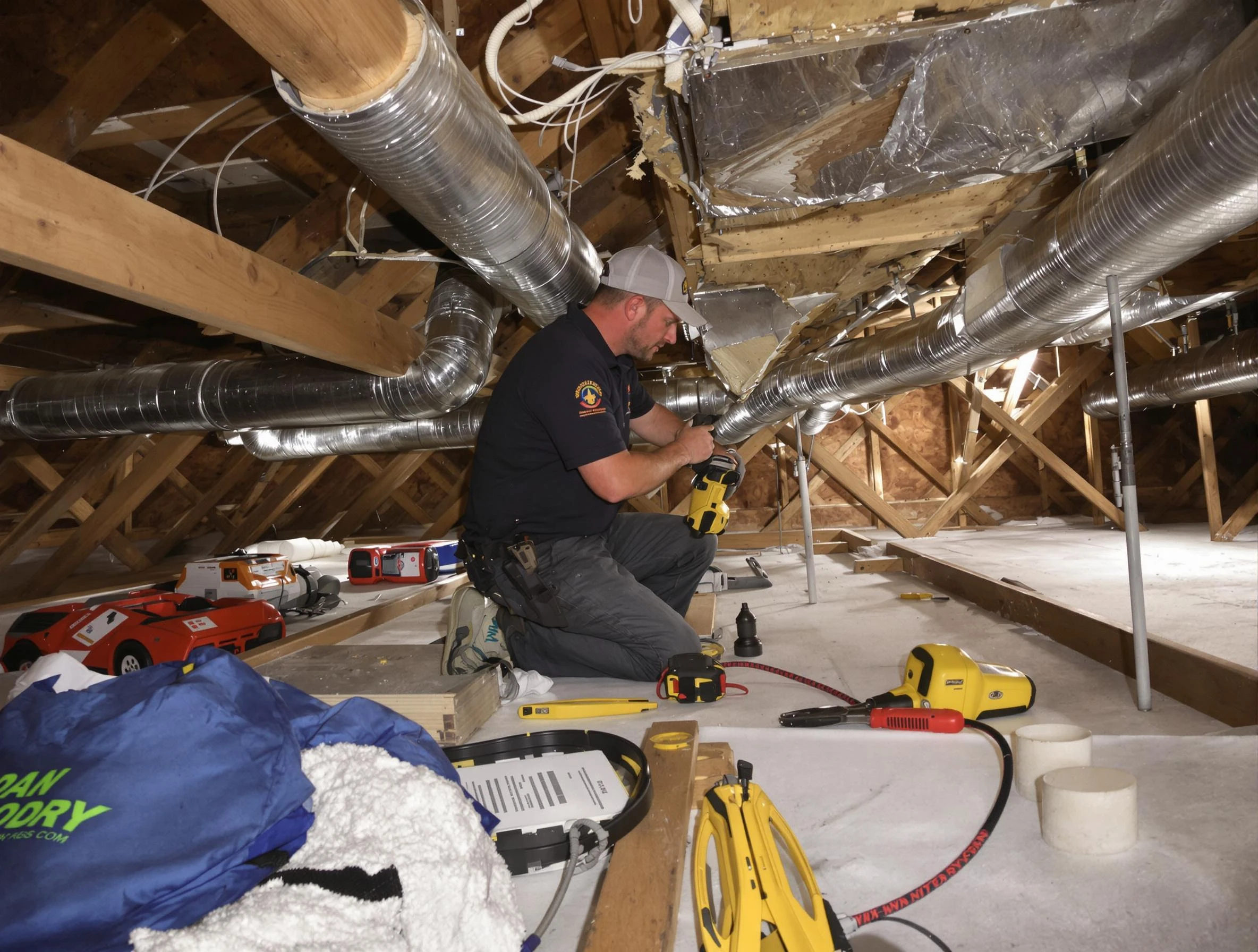 Professional air duct repair by North Andover Air Duct Cleaning in North Andover
